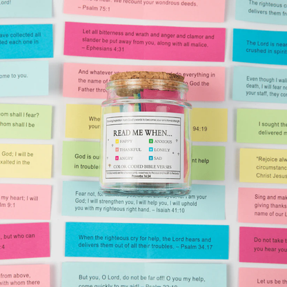 Handmade 90 Day Bible Verses Jar