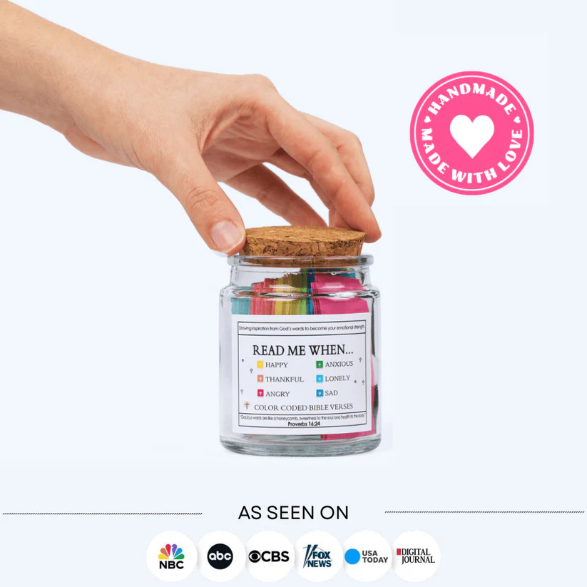 Handmade 90 Day Bible Verses Jar